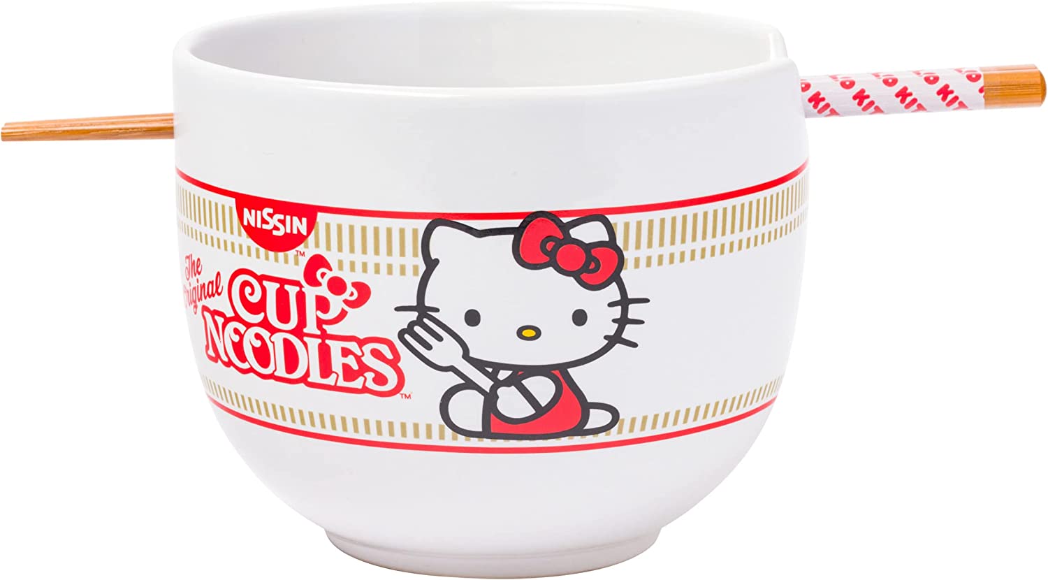 Hello Kitty Nissin Noodles 20oz Ceramic Ramen Bowl