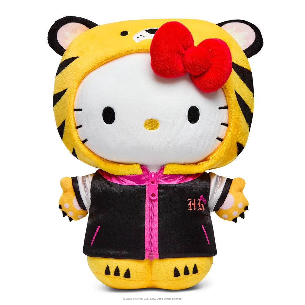 Hello Kitty Fur Hoodie Outwear Jacket & Plush Toy Size 4 Black