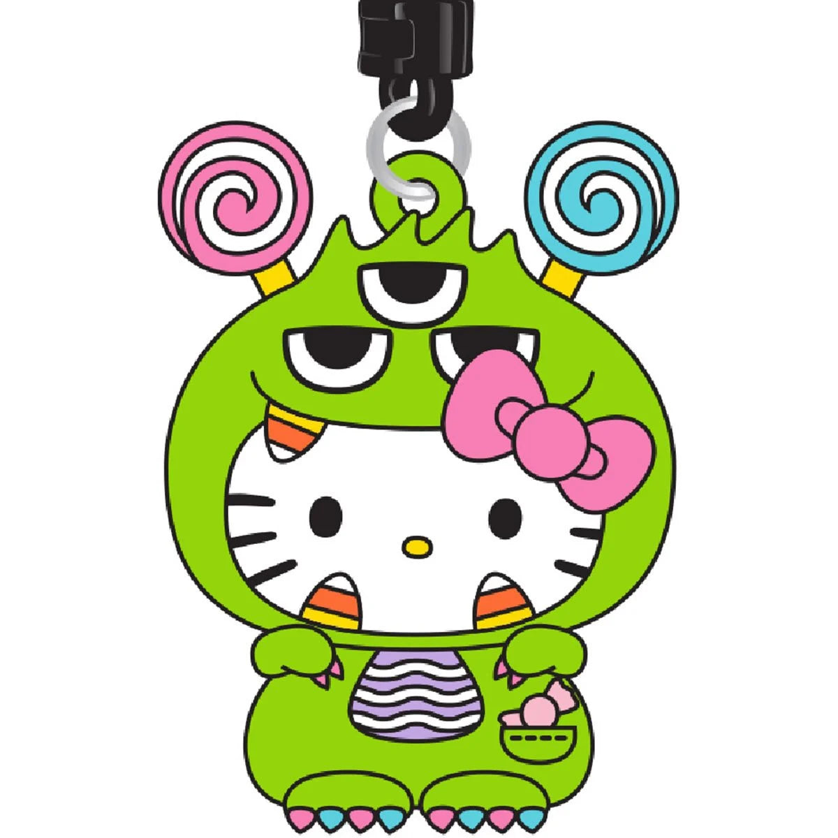 HELLO KITTY GREEN KAIJU 3D FOAM BAG CLIP