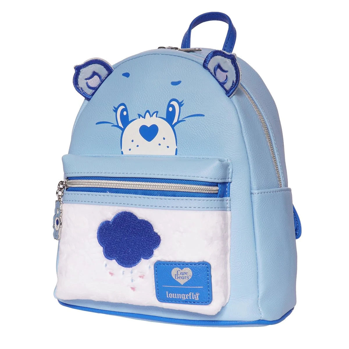 CARE BEARS GRUMPY BEAR FLOCKED MINI-BACKPACK - ENTERTAINMENT EARTH EXCLUSIVE